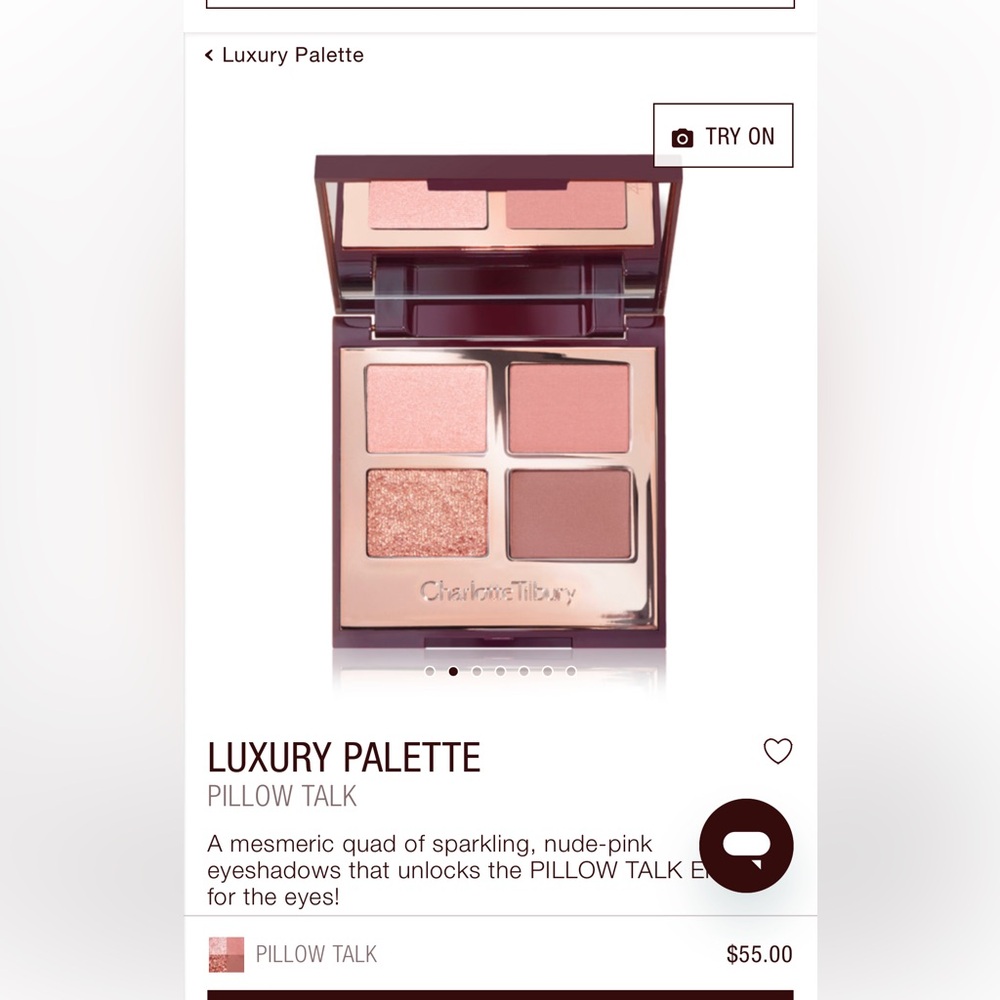 Brand New Charlotte Tilbury Pillow Talk Eyeshadow